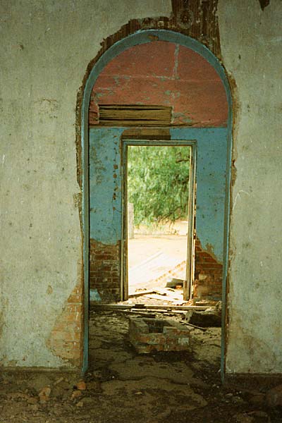 View through the main corridor of the homestead